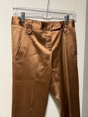 Vintage Missoni Satin Copper Straight-Leg Pants